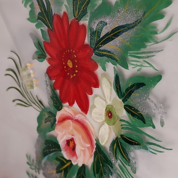 RARE and Vintage Hand Painted Flowers on Plastic Like Paper With Instructions - Picture 11 of 16